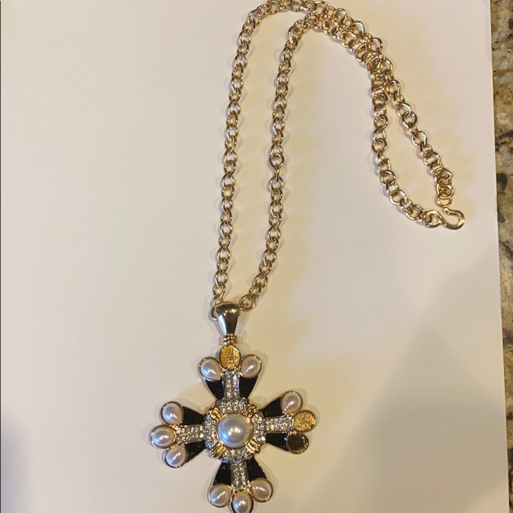 Kenneth Jay Lane Pave across pendant